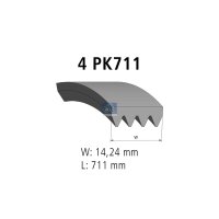 Keilrippenriemen 4PK711 711 mm DT SPARE PARTS für...