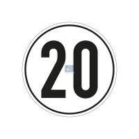 Geschwindigkeitsschild 20 km/h Ø 200 mm DT SPARE...