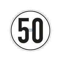Geschwindigkeitsschild 50 km/h Ø 200 mm DT SPARE...