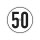 Geschwindigkeitsschild 50 km/h Ø 200 mm DT SPARE PARTS für diverse Fahrzeuge