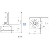Bulb Headlight 42 V PK32d-5 D3S DT SPARE PARTS for SKODA and others