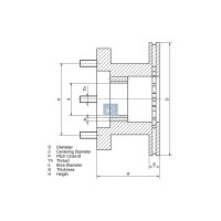 Brake Disc rear axle full Ø 280 mm DT SPARE PARTS...