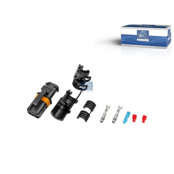Plug 2-pin DT SPARE PARTS Aftermarket-Expertise suitable for e.g. DAF