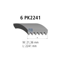 Keilrippenriemen 6PK2241 2.241 mm DT SPARE PARTS für...