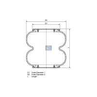 Bellow Air Suspension DT SPARE PARTS suitable for various...