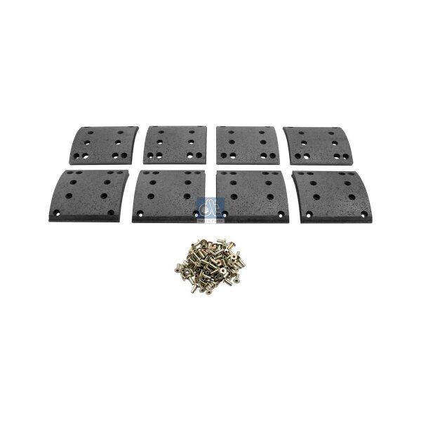 Brake Lining Set Drum Brake rear 17 mm 180 mm DT SPARE PARTS for e.g. MAN TGA
