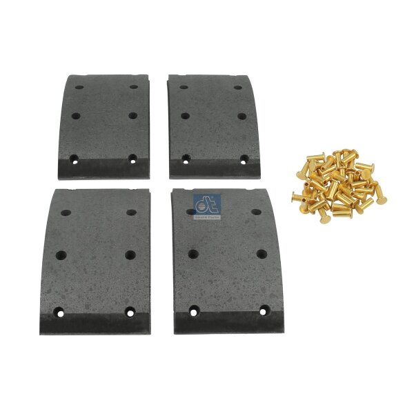 Brake Lining Set Drum Brake 19 mm 127 mm DT SPARE PARTS for SCANIA