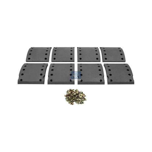 Brake Lining Set Drum Brake rear 18.5 mm 180 mm DT SPARE PARTS for MERITOR
