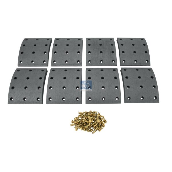 Brake pad set front drum 18.4 mm 150 mm DT SPARE PARTS for VOLVO F10 and others