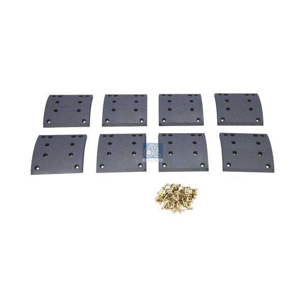 Brake lining set rear drum 18.3 mm 180 mm DT SPARE PARTS for MAN TGA and others