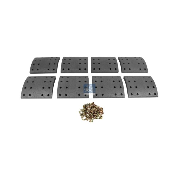 Brake lining set rear drum 20.7 mm 200 mm DT SPARE PARTS for DAF 95 and others