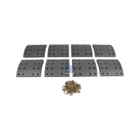 Brake lining set rear drum 20.7 mm 200 mm DT SPARE PARTS...