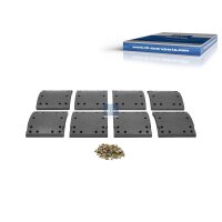 Brake Lining Set Drum Brake rear 18.5 mm 178 mm DT SPARE...