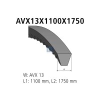 Keilriemensatz AVX13X1100/1750 13 mm DT SPARE PARTS...