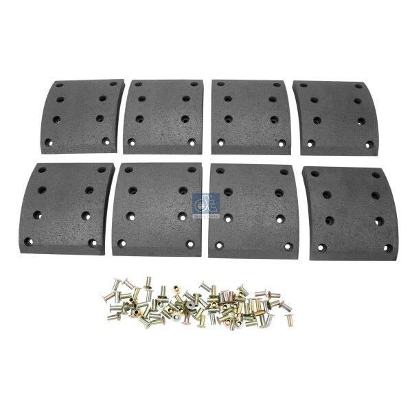 Brake pad set rear drum 17 mm 160 mm DT SPARE PARTS for various vehicles