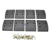 Brake pad set rear drum 17 mm 160 mm DT SPARE PARTS for...