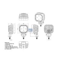 Arbeitsscheinwerfer LED Anbau DT SPARE PARTS für...
