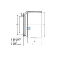 Bremstrommel Hinterachse Ø 280 mm DT SPARE PARTS für u.a. OPEL MOVANO