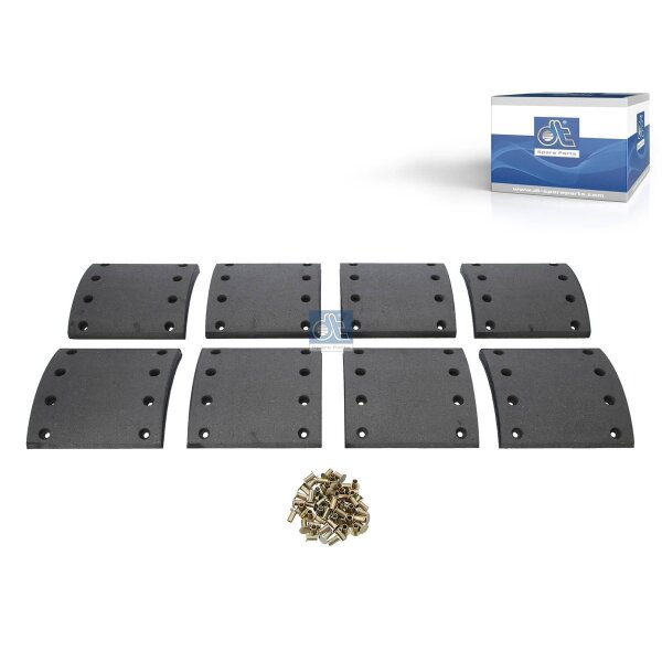 Brake Lining Set Drum Brake rear axle 20.6 mm 200 mm DT SPARE PARTS for SAF