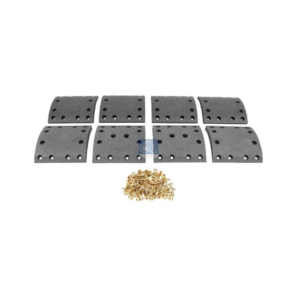 Brake Lining Set Drum Brake 16.5 mm 180 mm DT SPARE PARTS for e.g. MAN