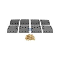 Brake Lining Set Drum Brake 16.5 mm 180 mm DT SPARE PARTS...