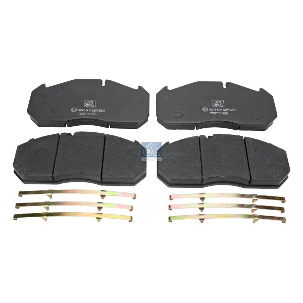 Brake Pad Set Disc Brake front axle DT SPARE PARTS for e.g. MAN TGA
