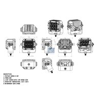 Arbeitsscheinwerfer LED Anbau DT SPARE PARTS für...