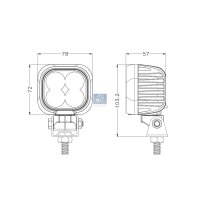 Arbeitsscheinwerfer LED Anbau DT SPARE PARTS für...