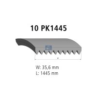 V-ribbed belt 10PK1445 EPDM 1.445 mm DT SPARE PARTS for...