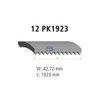 Keilrippenriemen 12PK1923 1.923 mm DT SPARE PARTS...