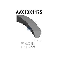V-belt AVX13X1175 1.175 mm 13 mm DT SPARE PARTS for e.g....