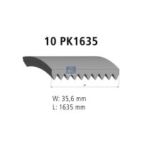 V-ribbed belt 10PK1635 1.635 mm DT SPARE PARTS for MB...