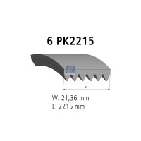 Keilrippenriemen 6PK2215 EPDM 2.215 mm DT SPARE PARTS...
