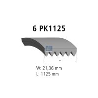 V-ribbed belt 6PK1125 1.125 mm DT SPARE PARTS for AUDI A3...