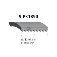 Keilrippenriemen 9PK1890 EPDM 1.890 mm DT SPARE PARTS...