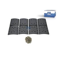 Brake Lining Set Drum Brake 21 mm 200 mm DT SPARE PARTS...