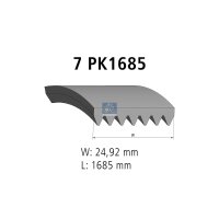 Keilrippenriemen 7PK1685 1.685 mm DT SPARE PARTS für...