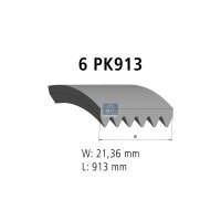 Keilrippenriemen 6PK913 913 mm DT SPARE PARTS für...