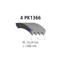 Keilrippenriemen 4PK1366 EPDM 1.366 mm DT SPARE PARTS...