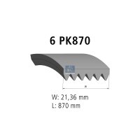 Keilrippenriemen 6PK870 870 mm DT SPARE PARTS für...