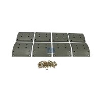 Brake Lining Set Drum Brake rear 19 mm 220 mm DT SPARE...