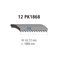 Keilrippenriemen 12PK1868 1.868 mm DT SPARE PARTS...