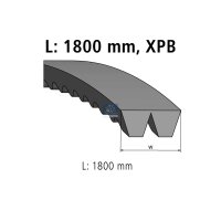 Verbundkeilriemen XPB1800 1.800 mm DT SPARE PARTS...