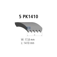 Keilrippenriemen 5PK1410 1.410 mm DT SPARE PARTS für...