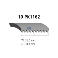 V-ribbed belt 10PK1162 1,162 mm DT SPARE PARTS for MB...