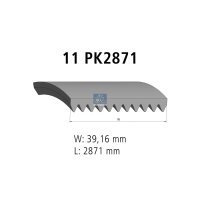 Keilrippenriemen 11PK2871 EPDM 2.871 mm DT SPARE PARTS...