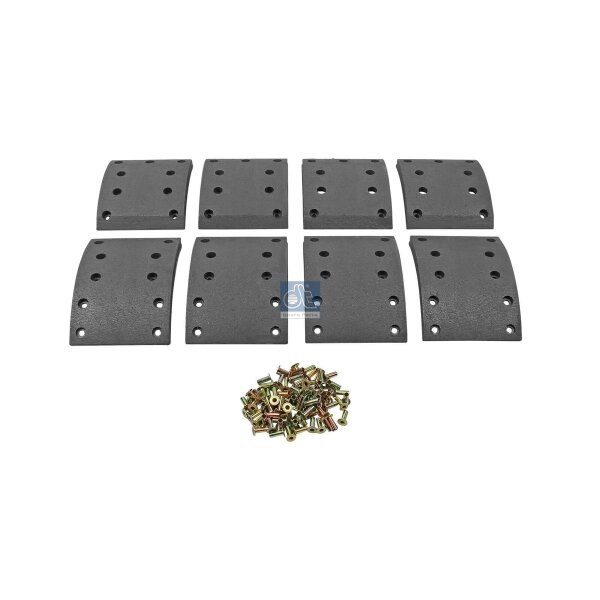 Brake Lining Set Drum Brake rear 18 mm 160 mm DT SPARE PARTS for e.g. MB SK