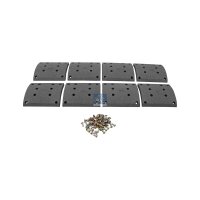 Brake Lining Set Drum Brake rear 17 mm 220 mm DT SPARE...