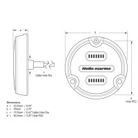 Underwater light plastic housing 1800 lumen HELLA MARINE Apelo A1 for boats