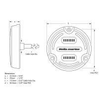 Underwater light bronze housing 3000 lumen HELLA MARINE Apelo A2 for boats